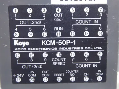 Koyo KCM-50P-1 Consolidated Counter Missing Face Trim Used