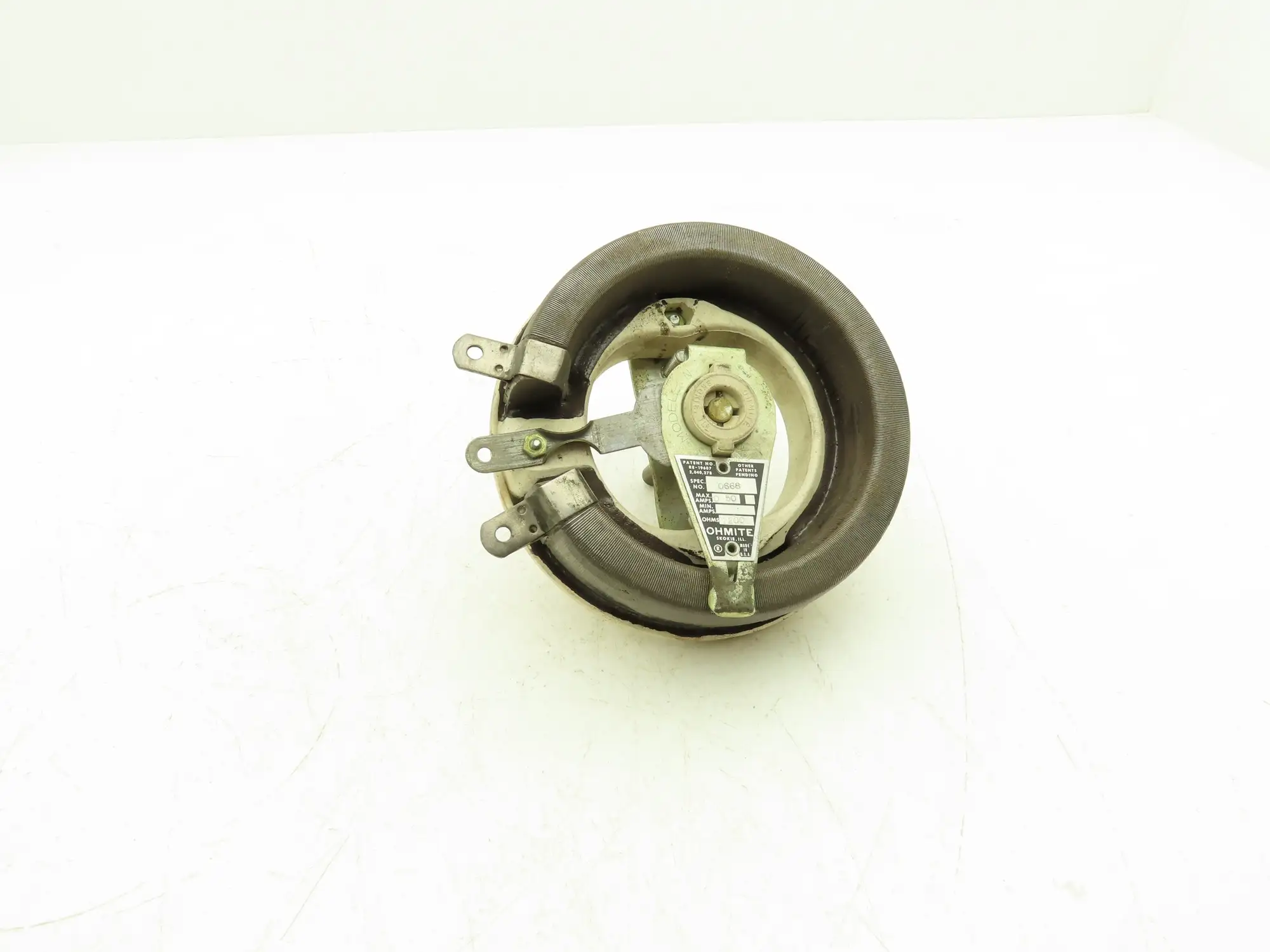 Ohmite 0668 Rheostat Potentiometer Wirewound Resistor 1200 Ohms 6"OD