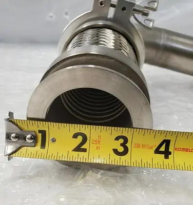 Edwards Braided Flexible Vacuum Bellows with vacuum tube ADAPTER