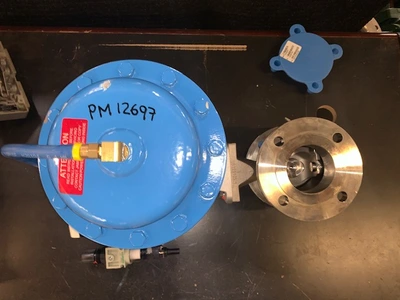 3" Jamesbury V-Ball Valve Air Operated Stainless New Storeroom Spare