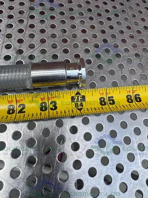 USED SANI-TECH WEST 84" STAINLESS STEEL FLEXIBLE BRAIDED HOSE 1/2" SANITARY FITTING