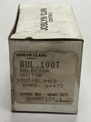 New | in-Stock JOSLYN CLARK 100T-SL3MC3 Miscellaneous Equipment (Electrical & Power) | Surplus Asset Holdings #1192689