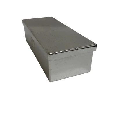 Laboratory Stainless Steel Box with Lid Freezer Rack 9.5 x3.75 x2.5"