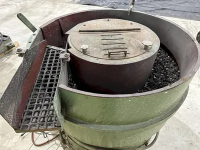 10.5 FT HAMMOND ROTOFINISH MODEL #ST-10 ROTARY BOWL VIBRATORY PARTS DEBURRING FINISHER: STOCK #20063