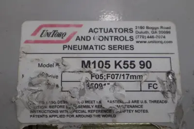 FLOWSERVE NXCLU2PP-18-00200/ M105 K55 90 ACTUATORS AND CONTRFOLS STOCK M-81