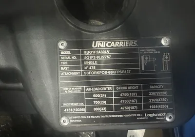 2024 UNICARRIERS MUG1F2A30LV Forklift Trucks | Great American Equipment Company (2)