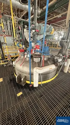 USED Pfaudler 2,000 Gal Pfaudler Glass Lined Reactor, 150/150#