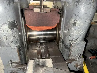 6" WIDE X 4" DIAMETER 2-HI STANDARD AMERICAN POWERED ROLLING MILL. STOCK # 0885925