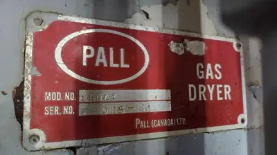 USED PALL GAS/AIR DRYER