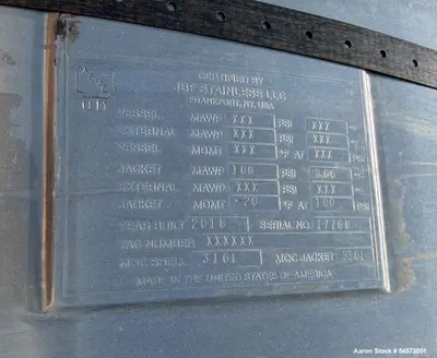 Used JBT FOODTECH _UNKNOWN_ Stainless Steel Tanks Illinois US | Aaron Equipment #1323197