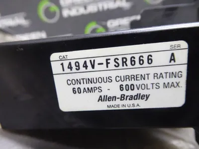 Allen Bradley 1494V-FSR666 Trailer Fuse Block Series A 60 Amps 600 Volts Used