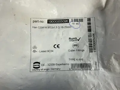 Used HARTING _UNKNOWN_ Electrical Fittings Ohio US | HGR 24 #1345287