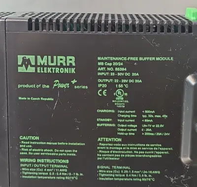 Murr Elektronik MB 85394 Cap 20/24 Buffer Module (BIN414)