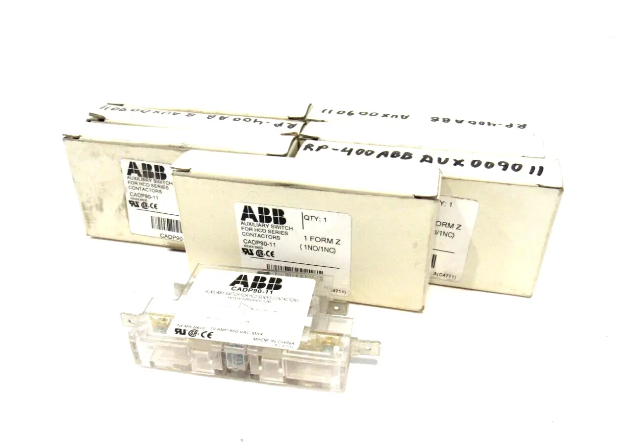 LOT OF 7 NEW ABB CADP90-11 AUXILIARY SWITCH CADP9011