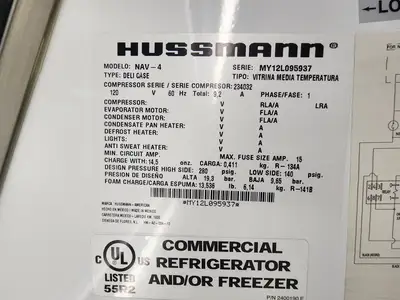 New | in-Stock Hussmann Unused Hussmann NAV-4 - High Volume Service Deli Case Curved Glass Merchandiser Display Refrigerators Illinois US | Falcon Restaurant Supply #1373661