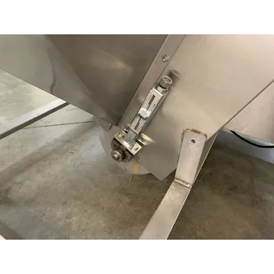 Used 12" Stainless Steel Cleated Incline Loading Belt Conveyor - 84" Ht.