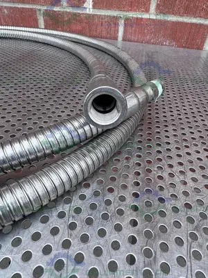 Unbranded 168" Stainless Steel Hose w/ Male to Female Threaded Fitting