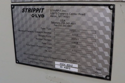 Used 2012 LVD PPS 50/20 Press Brakes New Jersey US | Machinery Values #1004206