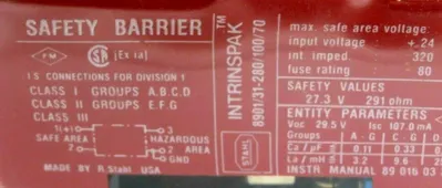 NEW INTRINSPAK 8901/31-280/100/70 SAFETY BARRIER 89013128010070
