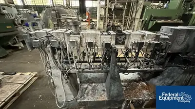 USED Theysohn Extrusion 45MM Theysohn Twin Screw Extruder, 60 HP, 36:1 L/D
