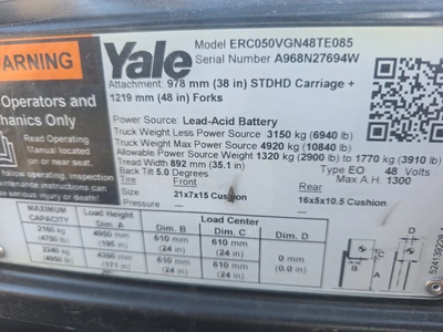2022 YALE ERC050 Forklift | Liberty Machine Works LLC (2)