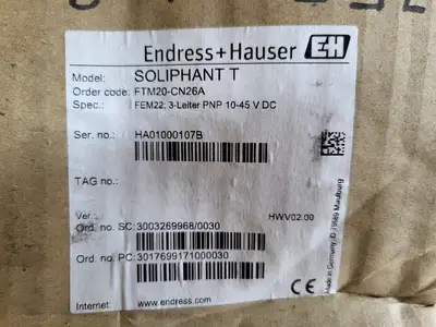 NEW ENDRESS+HAUSER FTM20-CN26A