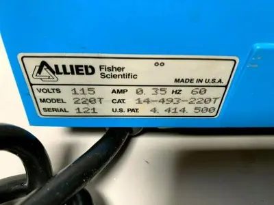 USED FISHER SCIENTIFIC MODEL 220T THERMIX STIRRER 115 V