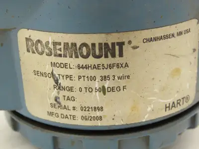 Rosemount 644HAE5J6F6XA Thermocouple 15" Probe Temperature Sensor 1/2" NPT