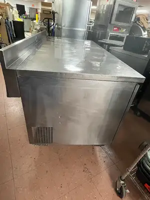 Used Randell Used 72" Randell 9235-32 Stainless 2 Door Worktop Refrigerator with Casters 120V Worktop Refrigerators Illinois US | Falcon Restaurant Supply #1375730