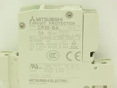Mitsubishi Electric CP30-BA 5A Circuit Protector 1 Pole M Curve Lot of 20