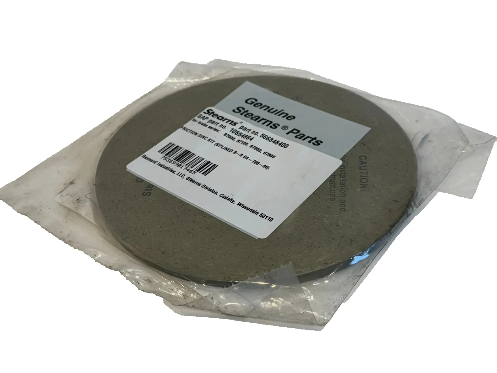 NEW STEARNS 566848400 FRICTION DISC KIT