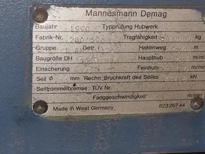 USED DEMAG 10 TON X 5000 MM