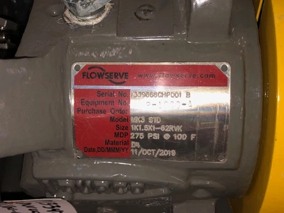 USED Durco Fowserve MK3 STD