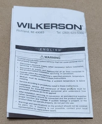 NEW Wilkerson V28-04-0000