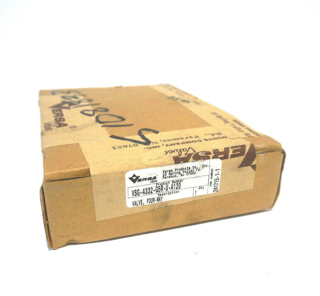 NEW VERSA VSG-4332-G5R-U-A120 4 WAY VALVE VSG4332G5RUA120