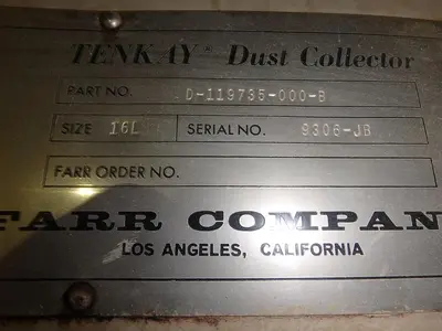USED FARR FILTRATION SYSTEMS TEN K
