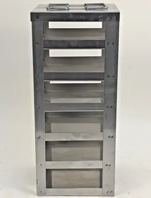 Lot of 3 Argos Technologies Stainless Steel 6-Shelf Upright Lab Freezer Racks