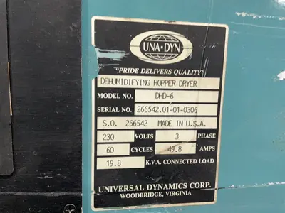 Used UNIVERSAL DYNAMICS CORP. DHD6 Misc Plastics Equipment Ohio US | HGR 24 #1404407