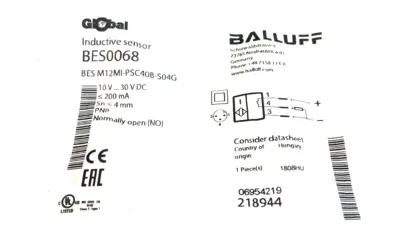NEW LOT OF 2 BALLUFF BES M12MI-PSC40B-S04G INDUCTIVE SENSOR BES0068