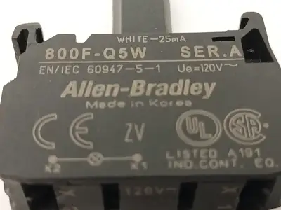 Used Allen-Bradley Ser A Lamp Module White Spring Clamp 120VAC Indicators Michigan US | Maverick Industrial Sales #1475308