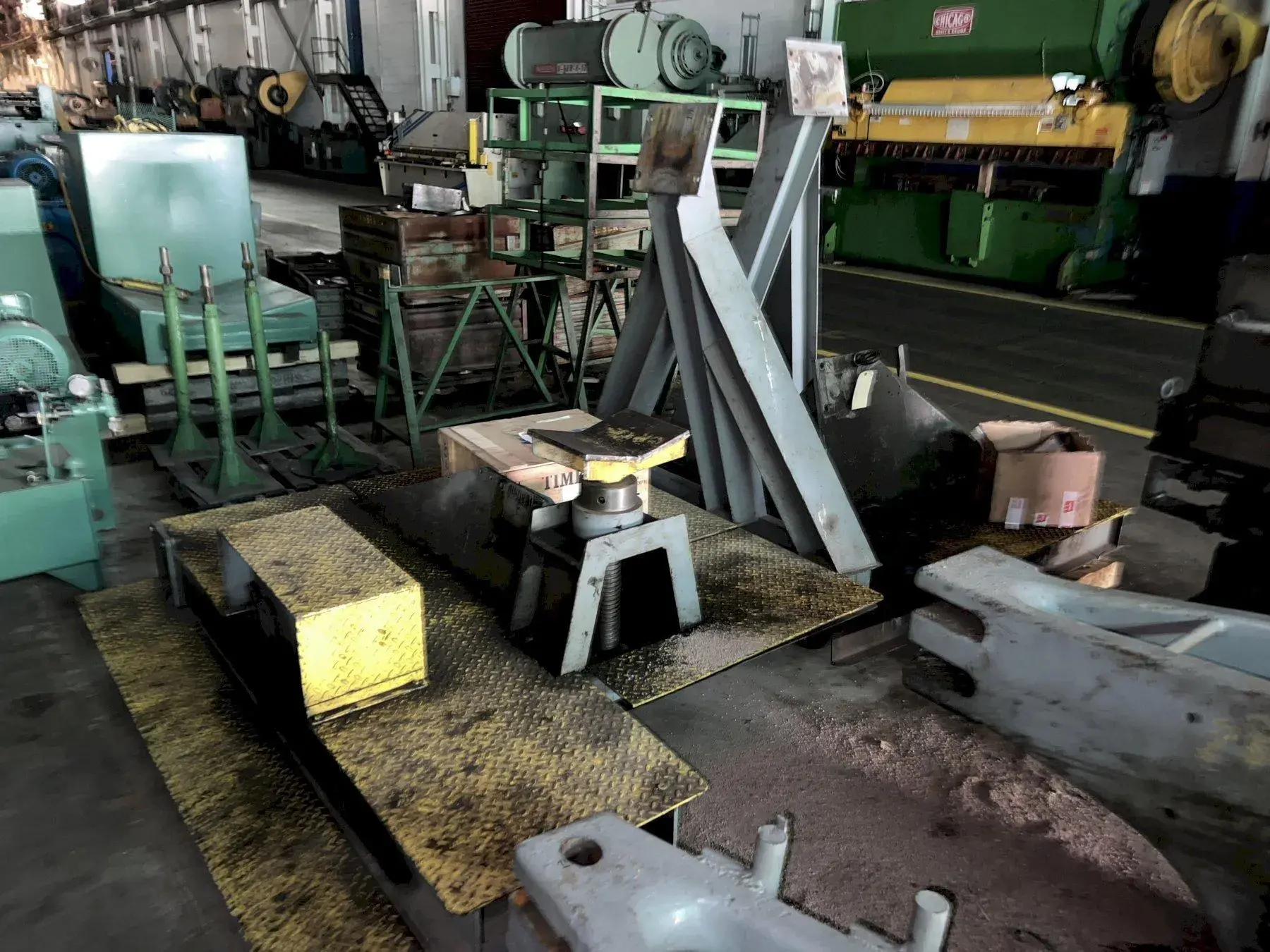 400 TON RODGERS MODEL #1F400 HYDRAULIC INCLINED FRAME HORIZONTAL WHEEL PRESS
