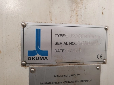 OKUMA Vertical Machining Centre, in good used condition