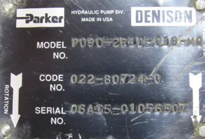 NEW PARKER 022-80724-0 HYDRAULIC PUMP 022807240 P090-281D-010-M0