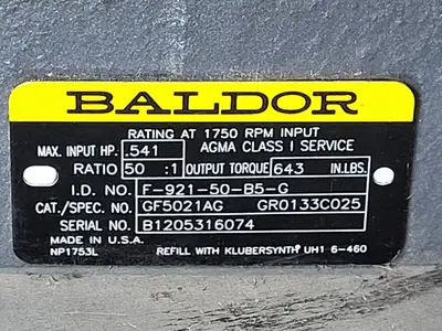 USED BALDOR GF5021AG