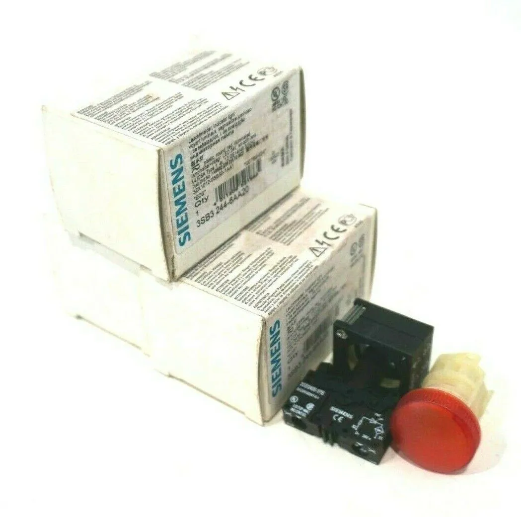 3 NEW SIEMENS 3SB3 244-6AA20 INDICATOR LIGHT 3SB32446AA20