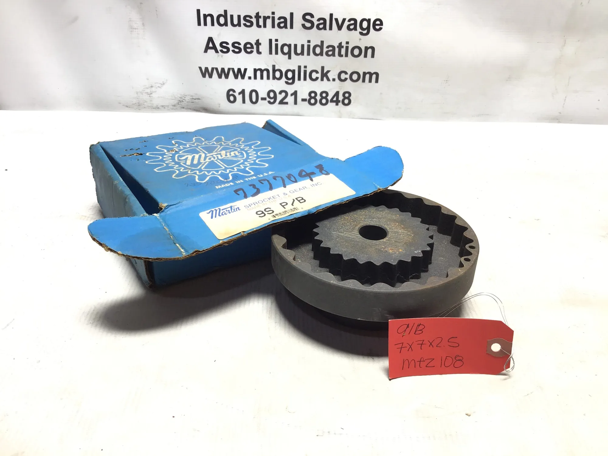 USED MARTIN SPROCKET & GEAR 9S P/B QUADRAFLEX COUPLING FLANGE
