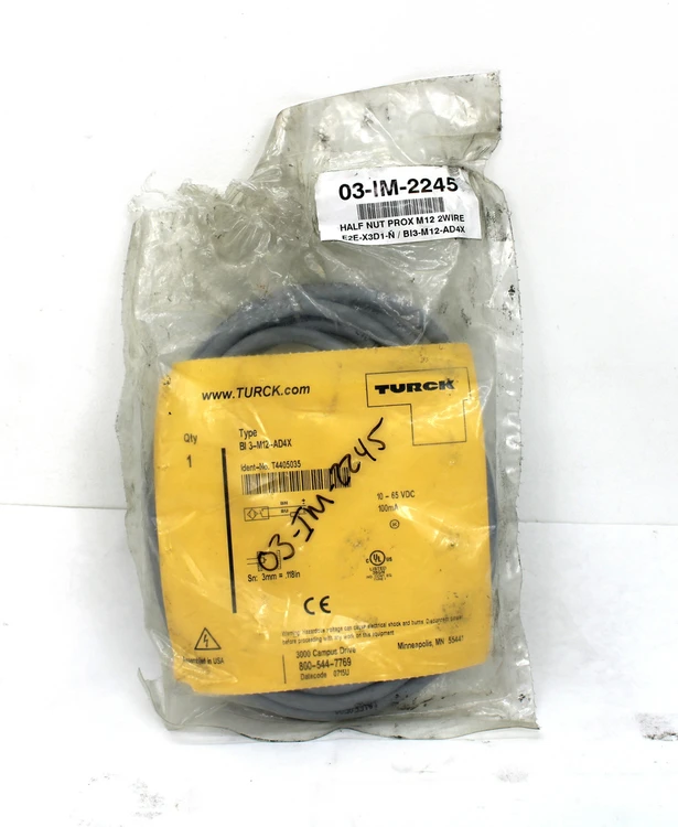 New | in-Stock TURCK BI 3-M12-AD4X Proximity Sensors Kentucky US | Industrial Parts R Us Inc. #357190