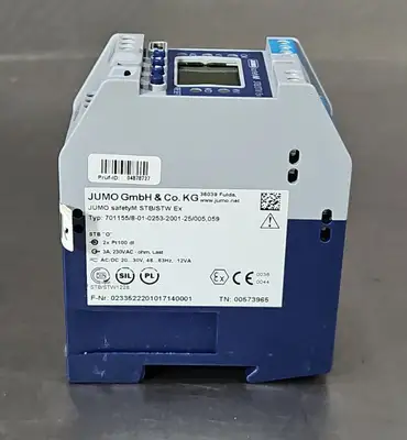 Jumo GmbH Safety M STB/STW Ex. Type:701155/8-01-0253 Safety Temp Limiter. 4E-22