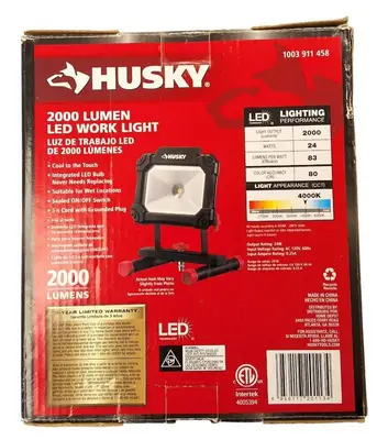 Husky | 2000-Lumen Portable LED Work Light
