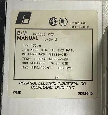 USED RELIANCE ELECTRIC 45C1A
